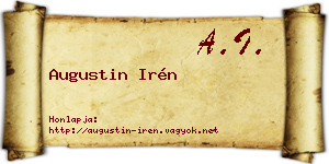 Augustin Irén névjegykártya